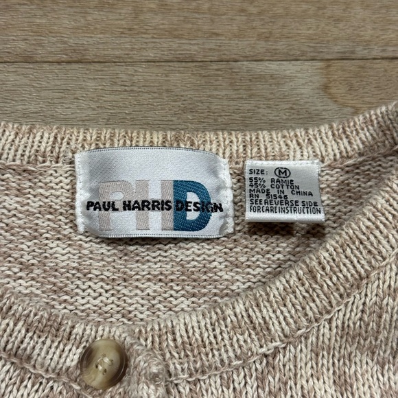 Vintage Paul Harris Designs Women Embroidered Knit Cardigan Size M - Picture 3 of 4